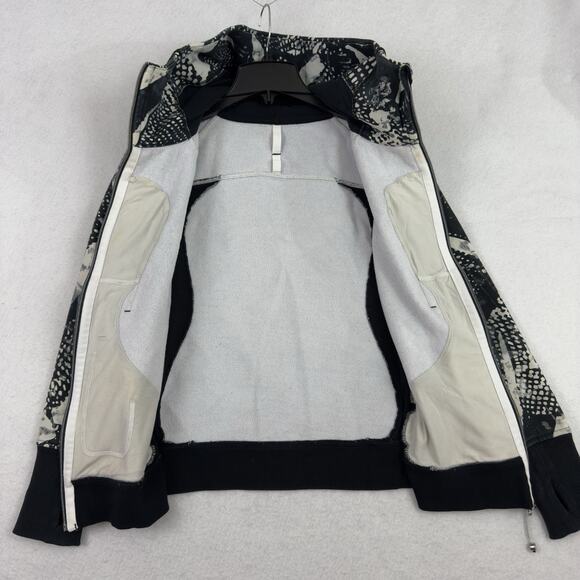Lululemon Scuba Hoodie III Static Mist Black & White Zip Front Size 6 Full Zip - Picture 9 of 11